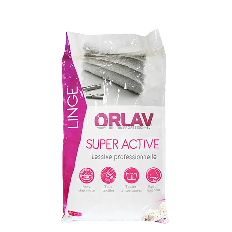 Lessive en poudre professionnelle super active 20kg