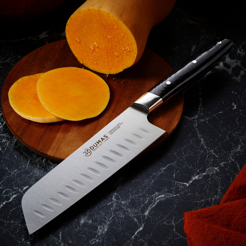 Couteau Santoku 18 cm Micarta Noir Signature – 32 Dumas® – Image 3