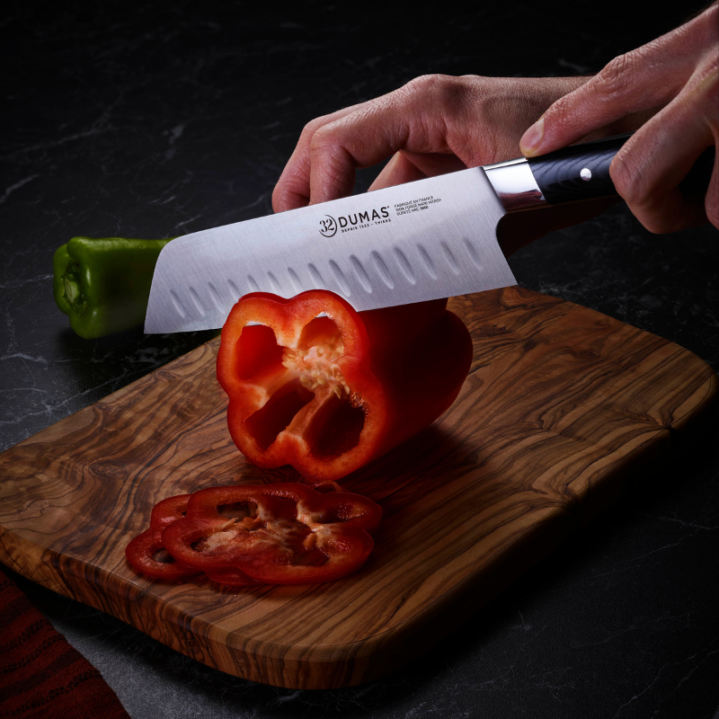 Couteau Santoku 18 cm Micarta Noir Signature – 32 Dumas® – Image 4