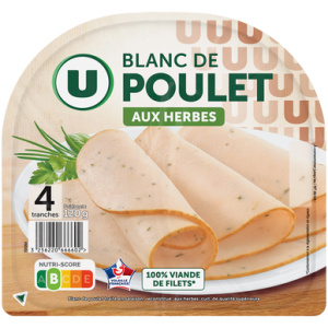 Blanc de Poulet aux herbes – x4 tranches, 120g