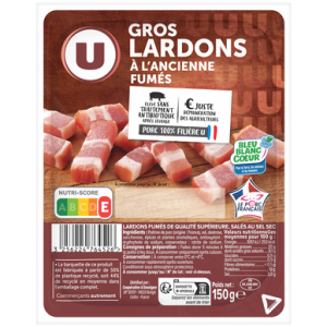 Gros lardons fumés à l’ancienne – 150g