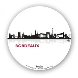 DropStop BORDEAUX Skyline© en pochette cristal – blanc