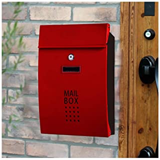 LIYUHOUZUONC Boîtes aux Lettres murales Boîte Aux Lettres Villa Européenne en Plein Air Villa en Plein Air Ménage Ménage Boîte Aux Lettres en Acier Inoxydable Coffret (Color : Red)