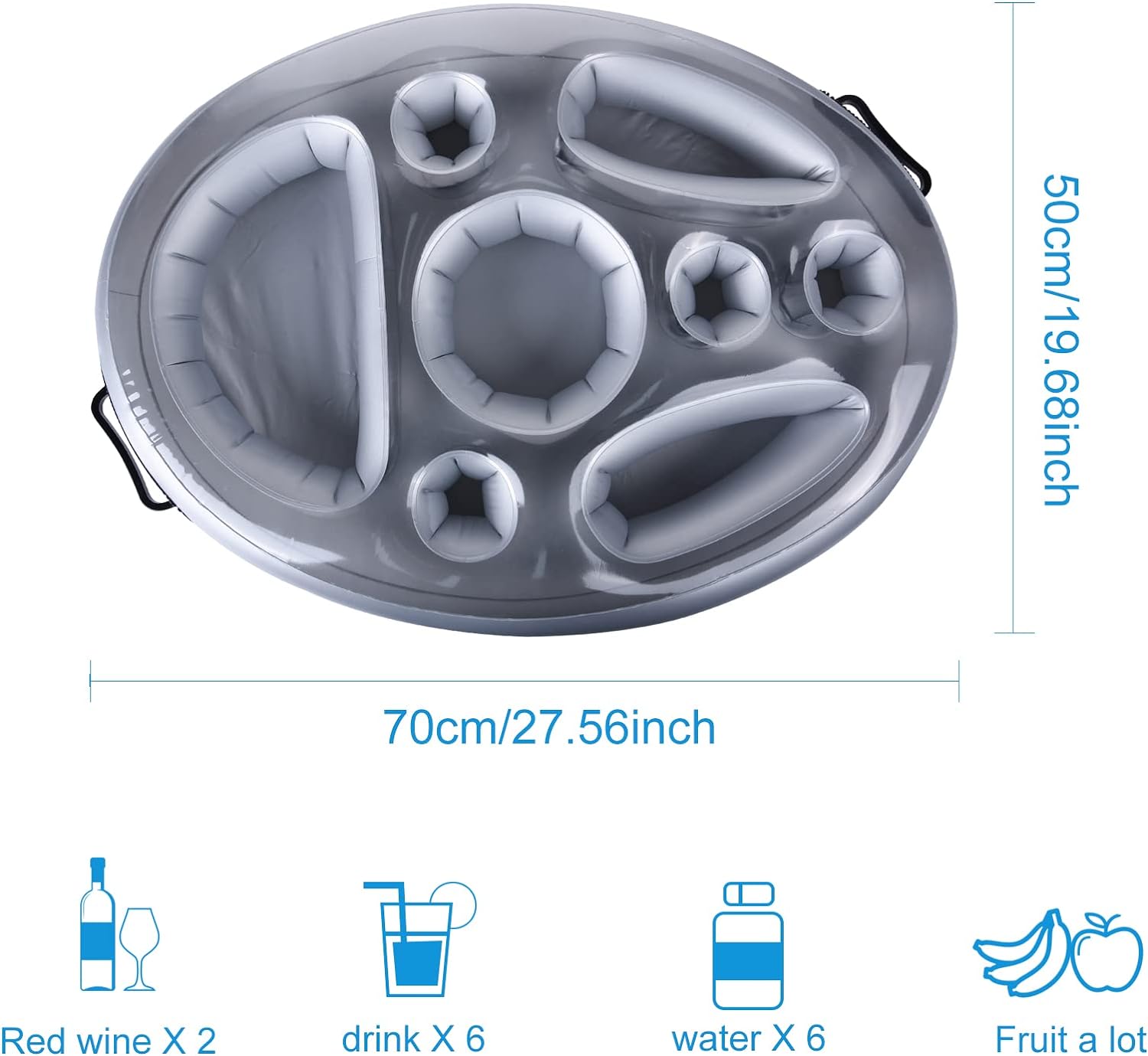 Bar de piscine Ulikey, porte-boissons et collations 2 en 1 – Image 2