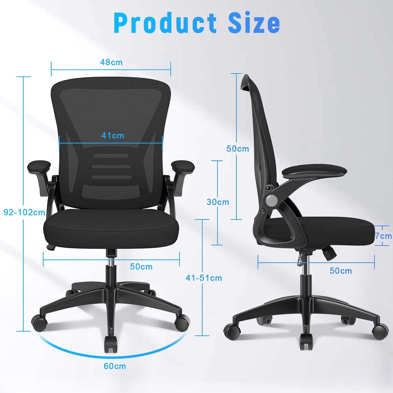 Chaise de bureau ergonomique avec support lombaire – Image 2
