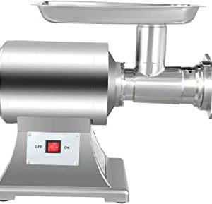KUANDARGG Hachoir à Viande électrique, Machine à Saucisses Hachoir à Viande, Acier Inoxydable 220Rpm 150 Kg/H 650W
