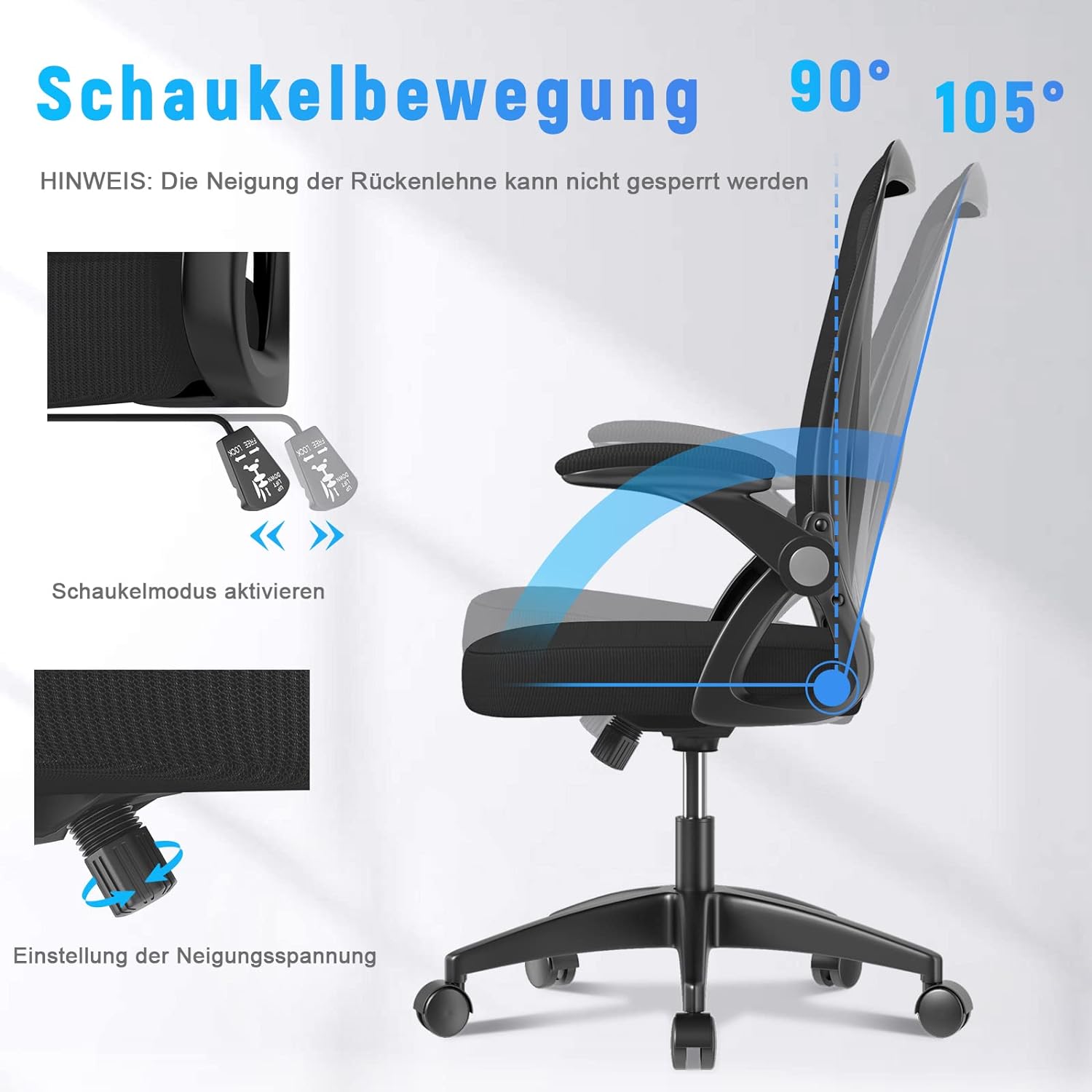 Chaise de bureau ergonomique avec support lombaire – Image 5