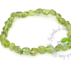 CHRYSOLITHE VERTE BRACELET PIERRES ROULE
