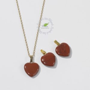 JASPE ROUGE PENDENTIF PETIT COEUR