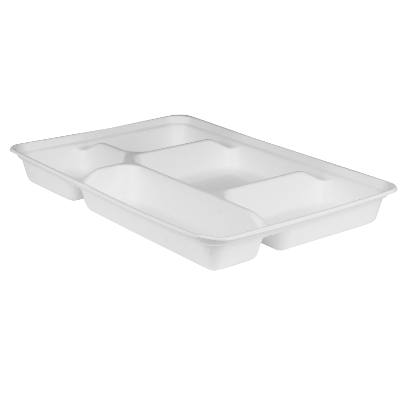 Plateau repas fibre de canne