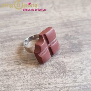 Bague réglable Carrés de Chocolat de MISS BONBON