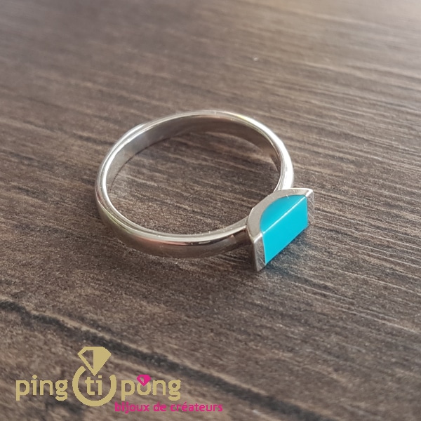 Bague argent 925 et turquoise naturelle de CANYON