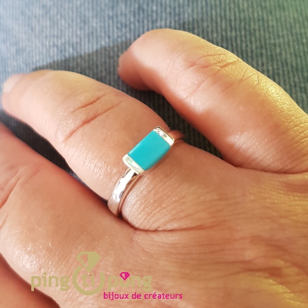 Bague argent 925 et turquoise naturelle de CANYON – Image 3