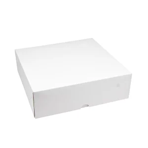 Boite pâtissière carton blanc 26 x 8 cm par 50