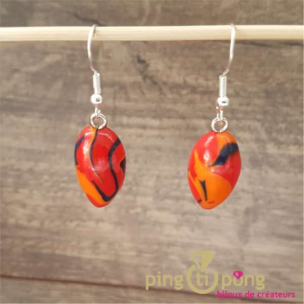 Boucles d’oreilles « Olives » multicolores vernies de 50 oneShot – Image 3