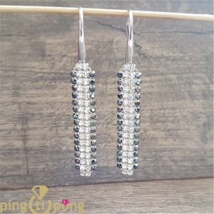 Boucles STRASS en argent et cristaux de luxe de SPARK