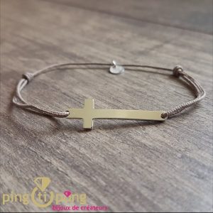 Croix en argent rhodié Olivier LAFOND