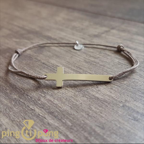 Croix en argent rhodié Olivier LAFOND