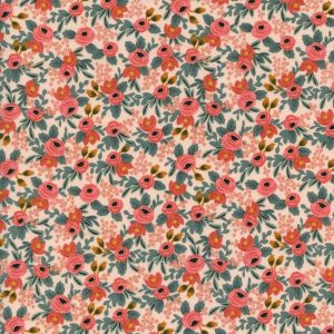 Tissu Rifle Paper Co Les Fleurs Mini Rose Oranger Céladon