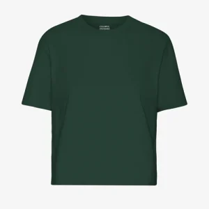 Crop Shirt Boxy Emerald Green