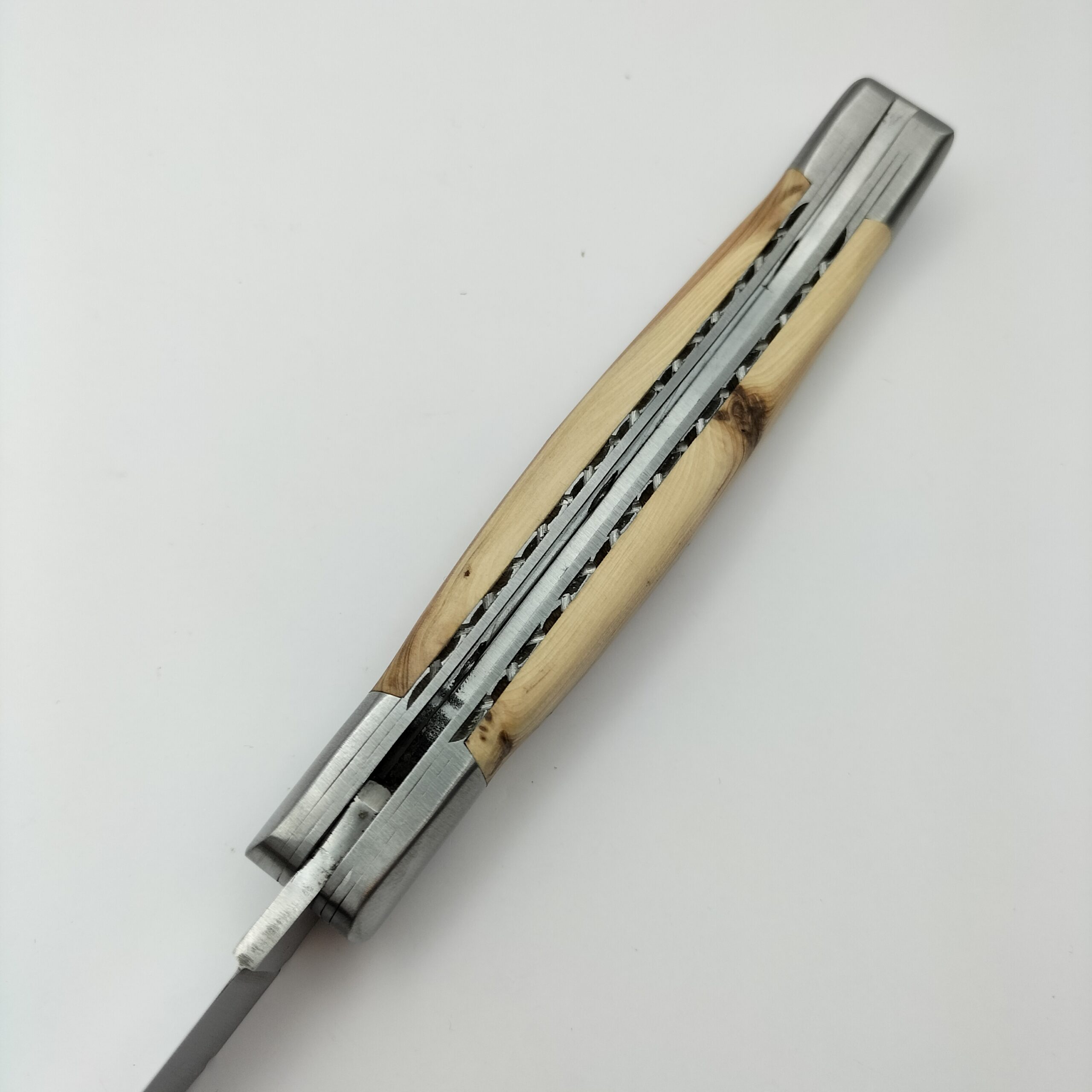 Couteau Pliant Laguiole Village 12 cm Double platines 2 Mitres Genévrier – Image 4