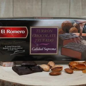 Turrón (nougat) au chocolat truffé (200g)