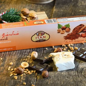 Torrone (nougat) Gianduja aux noisettes et au rhum (100g)