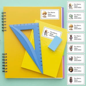 24 stickers rectangles Adolescent à personnaliser