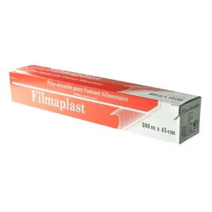 Rouleau film étirable alimentaire en boite distributrice 300 x 0.45 m