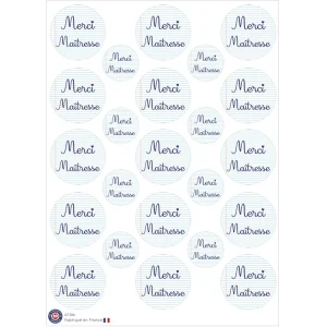 23 gommettes Merci Maitresse