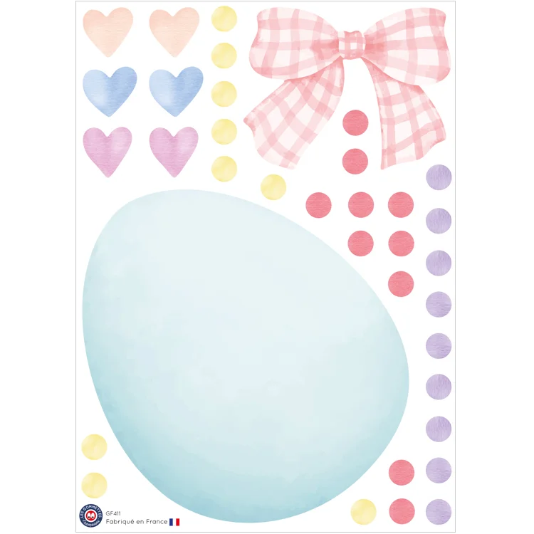 Oeuf de Pâques à assembler Bleu