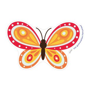 Stickers Papillon orange
