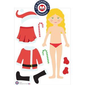 Petite fille de Noël à habiller