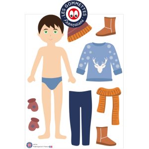 Petit garçon de l’hiver à habiller