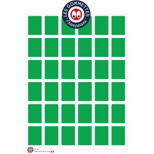 36 gommettes rectangles vert