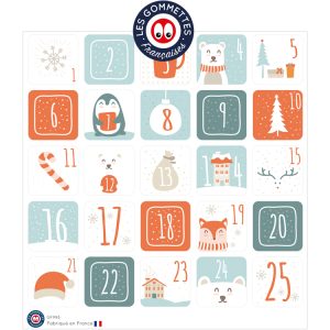 25 gommettes calendrier de l’Avent