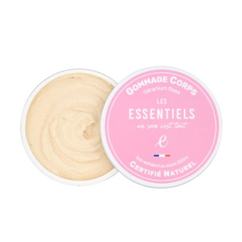 Gommage corps Géranium Rosa Bio
