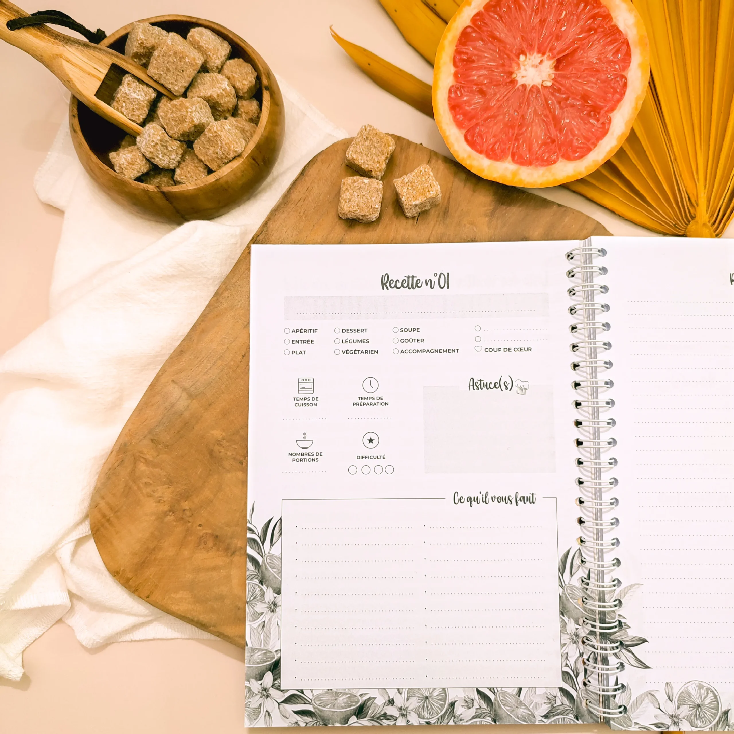 Carnet de recettes à remplir – Vitamines agrumes – Image 3