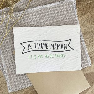 Carte ensemencée à planter – Je t&rsquo;aime Maman