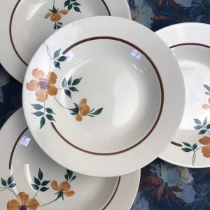 Lot de 4 assiettes creuses St Amand « Amélie »