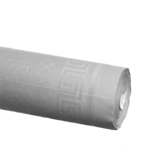 Nappe papier damassée grise en rouleau 1,20 x 25 m