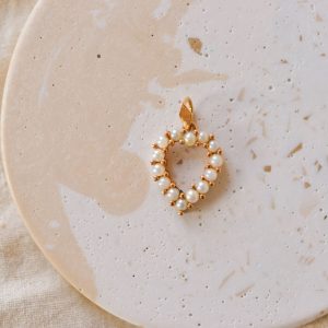 Pendentif coeur Perles