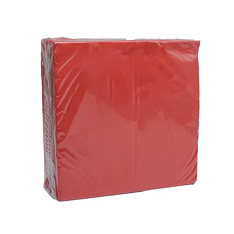 Serviette gaufrée rouges 38 x 38 cm par 40