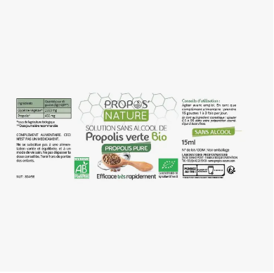 SOLUTION de PROPOLIS Alimentaire 15ml – Image 3