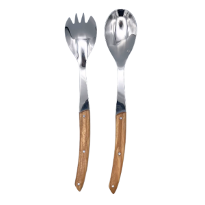 Couverts à salade Le Thiers® manche en bois d’olivier – BJB