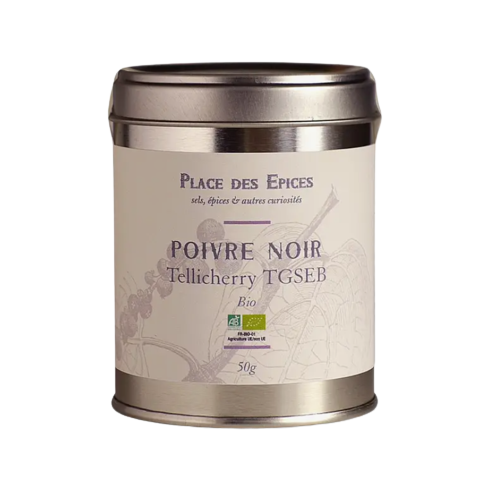 Poivre noir de Tellicherry Bio 50g