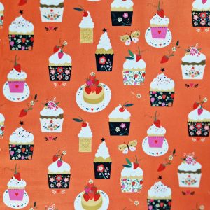 Tissu Strawberry Tea Cup Cakes