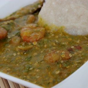 Plat de Too sauce gombo au poisson