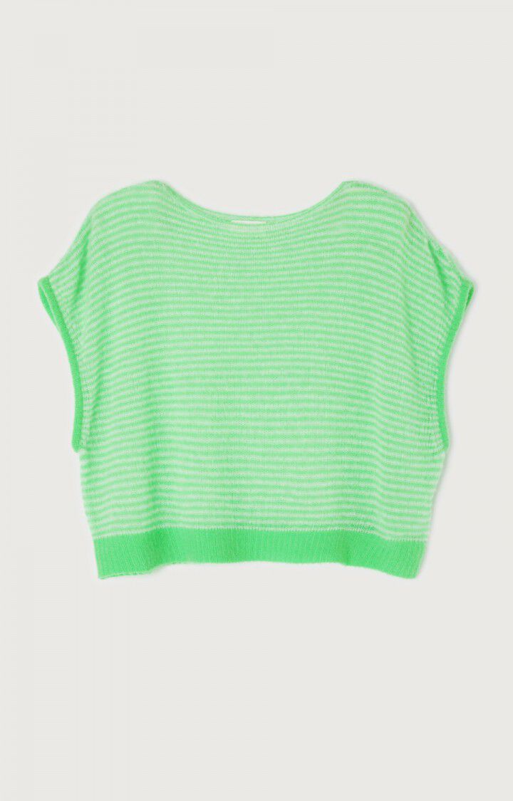 Pull Sans Manches Zakday Rayures Vert