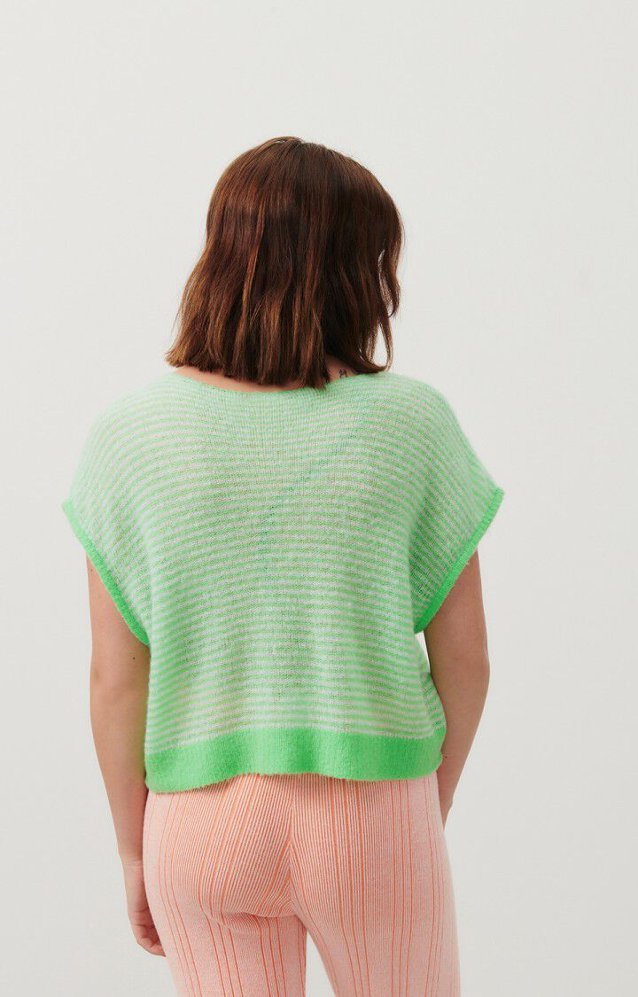 Pull Sans Manches Zakday Rayures Vert – Image 4